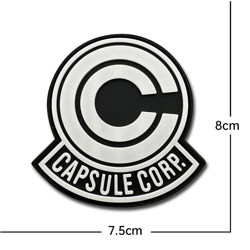 CAPSULE CORP Patches embroidery PVC luminous rubber Creative Fun Tactics Badge Hook Armband Stick on Jacket Backpack