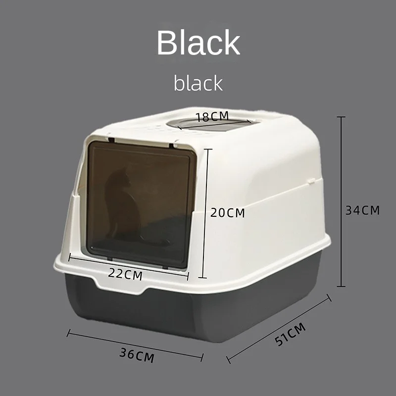 Large-Fully-Enclosed-Cat-Litter-Basin-Splash-proof-and-Odor-proof-Cat ...