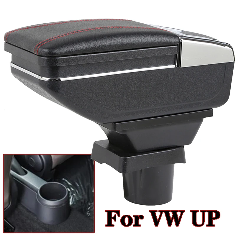 

Подлокотник для VW UP 2009-2020, центральный контейнер для хранения продуктов, внутренний подлокотник для хранения, аксессуары для стайлинга автомобиля, запчасти