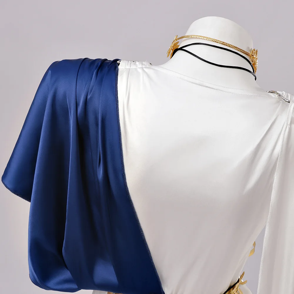 Futuristic Feather-Embellished Cosplay Costume for Events