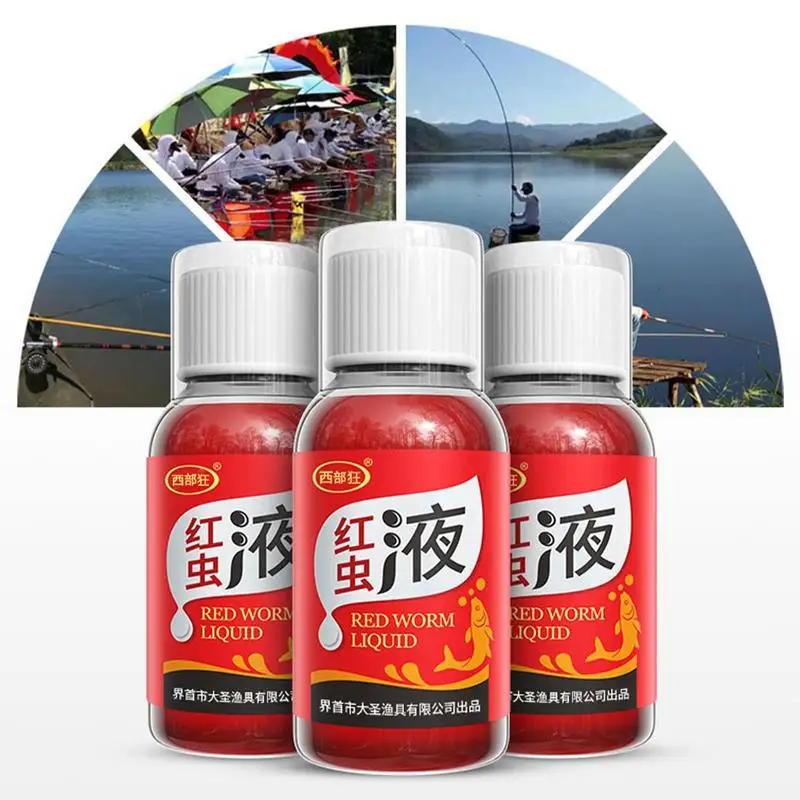 100ml Red Worm Liquid Scent Fish Bait Additive Lures Smell Lure Tackle Attractant Enhancer For