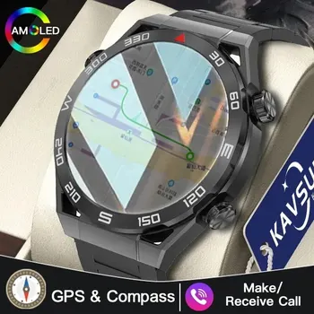 남성용 GPS 스포츠 스마트 워치, AMOLED HD 풀 터치 스크린, IP68 방수 NFC 나침반, 블루투스 통화, ECG + PPG 스마트 워치 es, 2024 신제품
