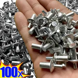 High - Performance Aluminum Expansion Rivets - Percussion Nail Head Fasteners - 100PCS