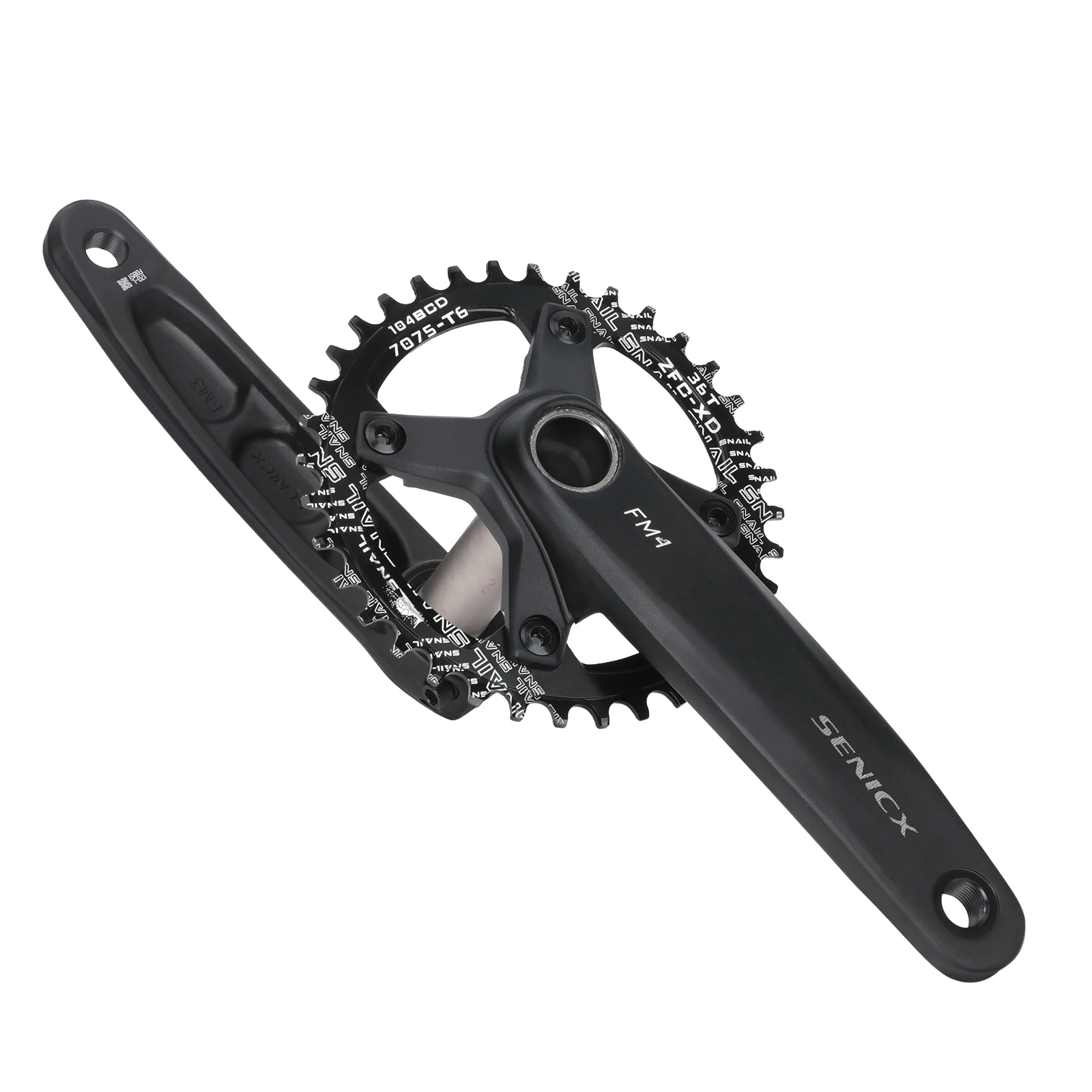 SENICX Bicycle Crankset 170mm 104BCD Single Chain 32T/34T