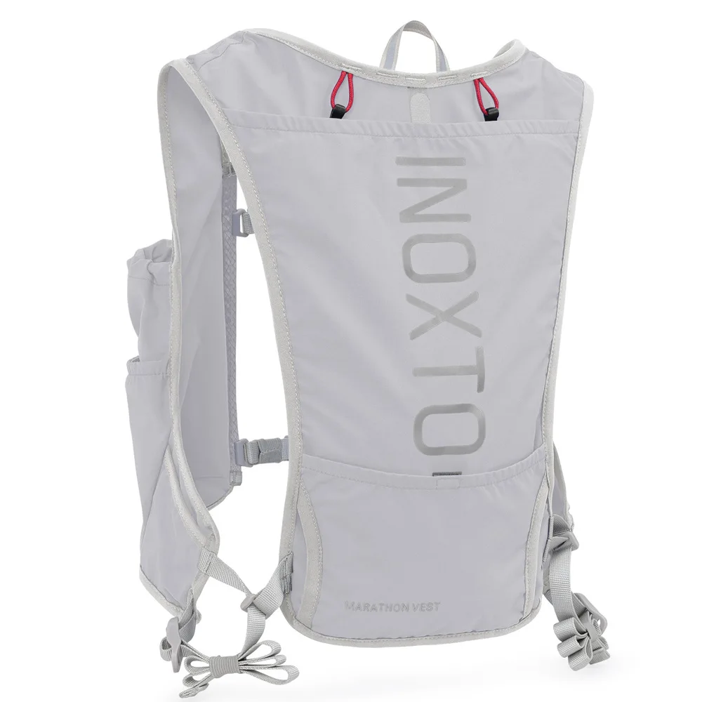 Inoxto Quick Drying Running Backpack Men 5L Ultra-light Hydrating vest Mountain Bike Cycling Bag Breathable 2L Water Bag Bottle 5