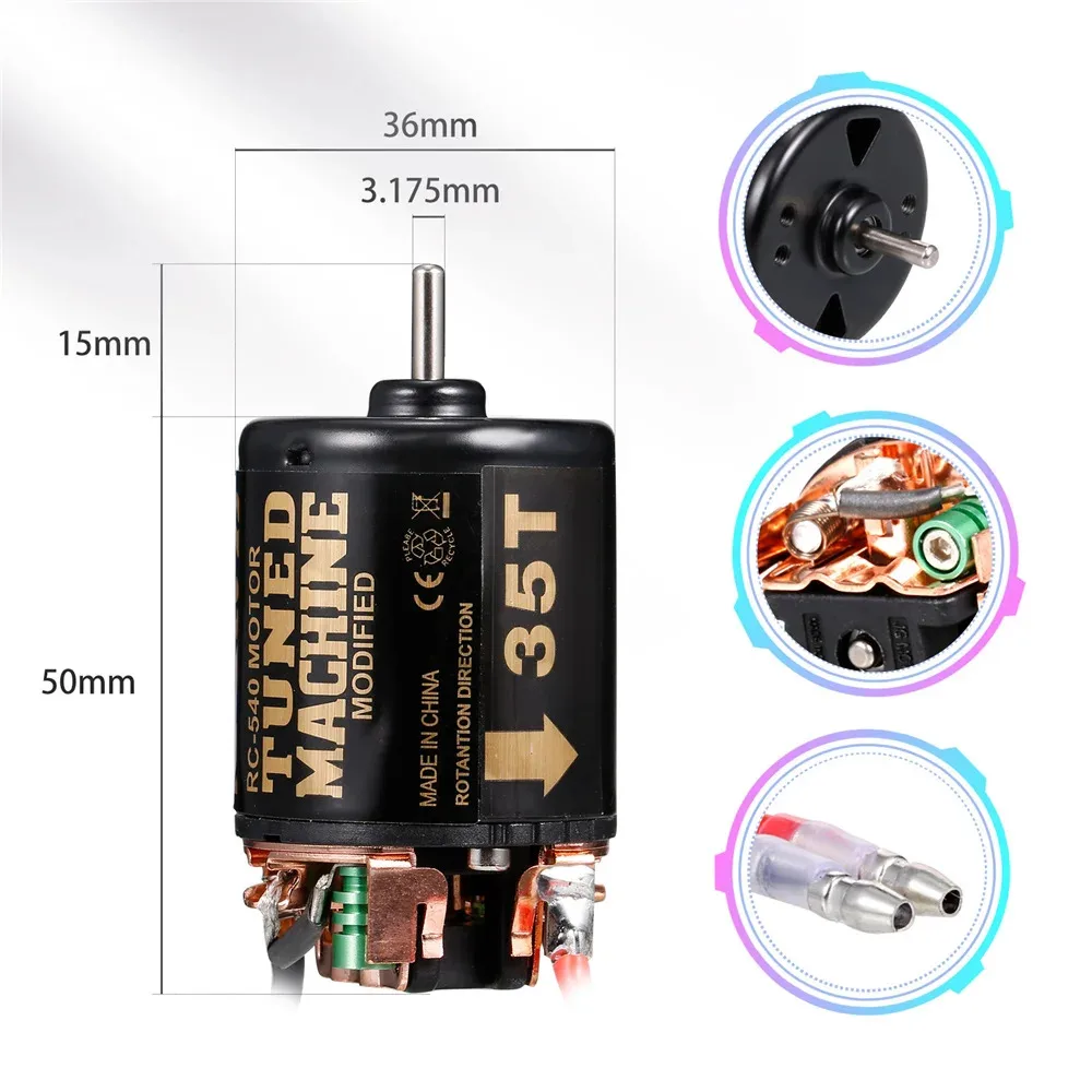RC 540 13T-80T Motor, Yüksek Performanslı Araba Motoru