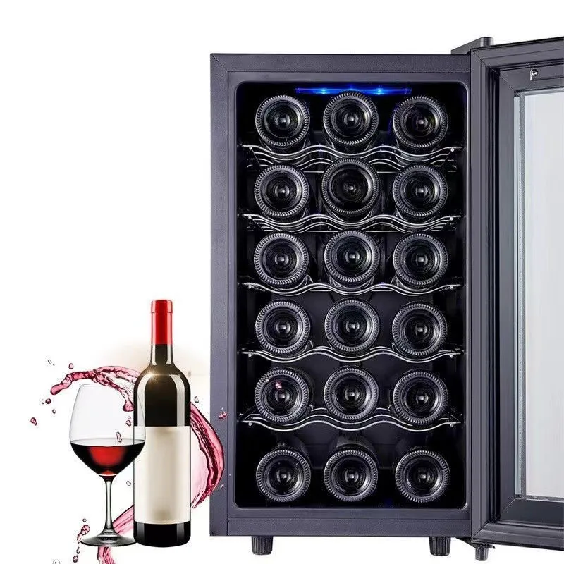 Wine Cooler 46L 18 Bottles Wine Refrigerator Cabinet Fridge Freestanding