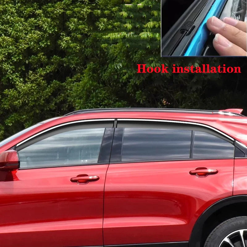 

Window Visors Rain Guard Windows Rain Cover Deflector Awning Shield Vent Guard Shade Cover Trim For Cadillac XT4 2018-2023 2024