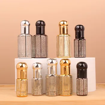 3ml/6ml/12ml Electroplated Carved Colored Glass Essential Oil Bottle Ball Bottle Split Bottle Diy Make Up Tools