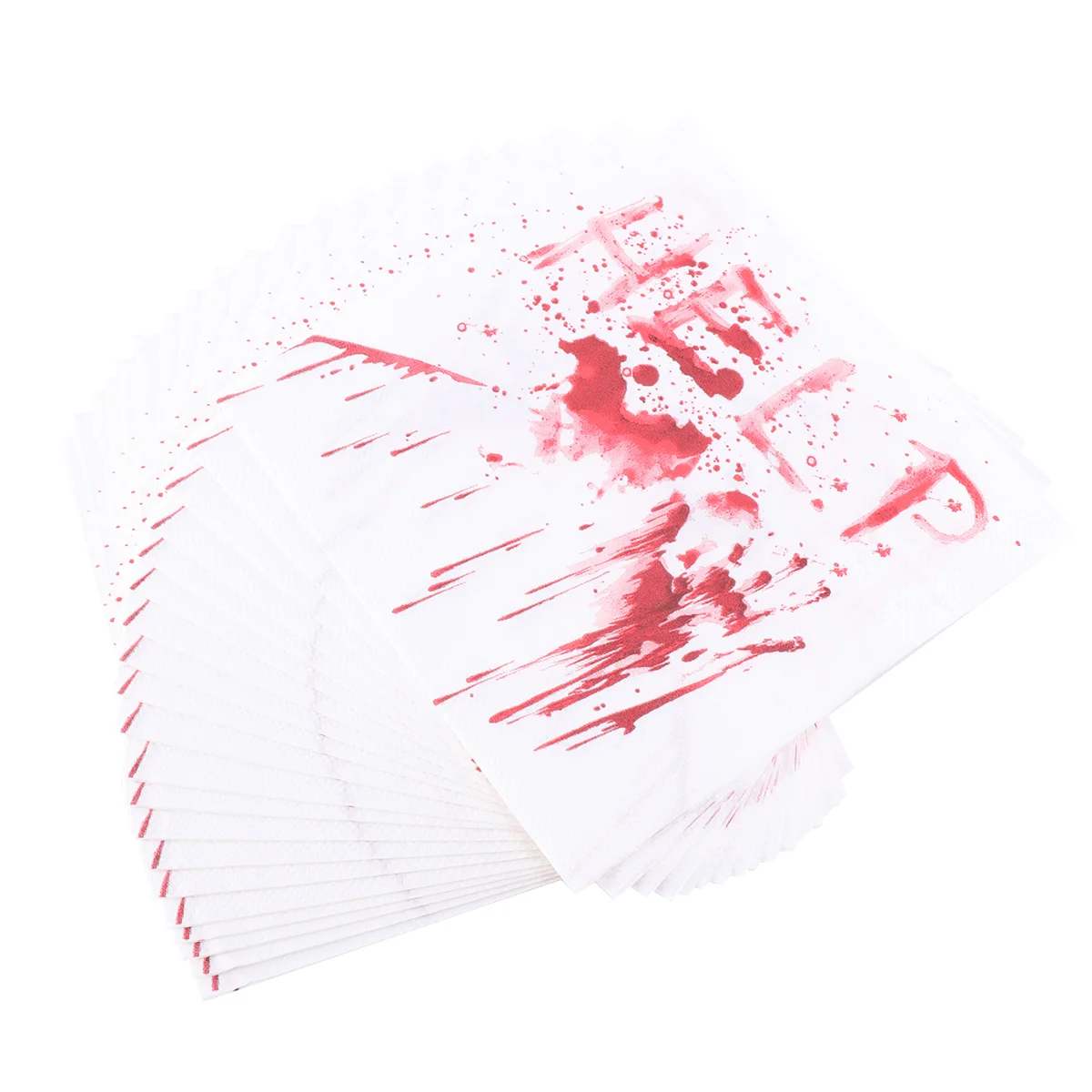 40PCS Halloween Themed Paper Napkin Disposable Tissue Printing Napkins Party Decor (Blood Handprint) horror blood handprint footprint fingerprint halloween sticker wall window floor decor horror blood sticker haunted house decor