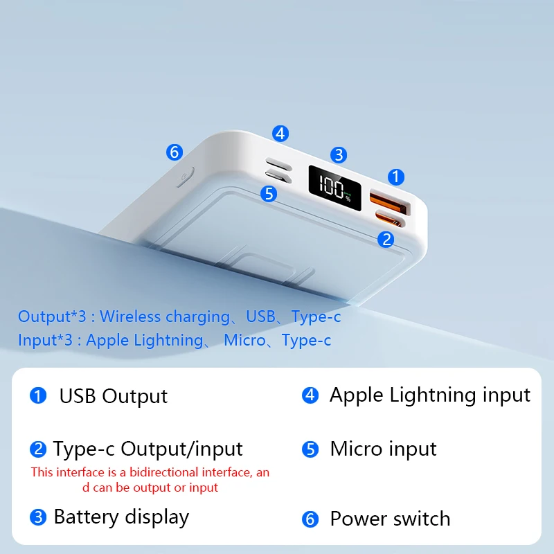 Powerbank 10000mAh Wireless PD15W / PD22.5W Bracket design Power bank Fast charge For Magsafe power bank For Power bank iphone 2