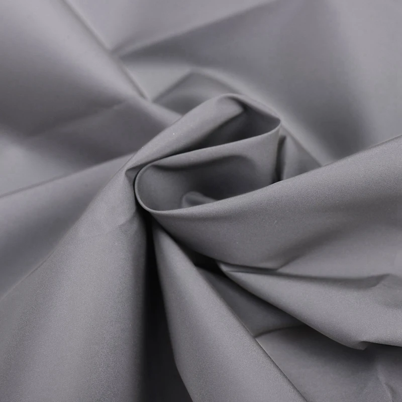 5X Silver Reflective Fabric Sew On Cloth Material Highlight Chemical Fiber 39.4Inch