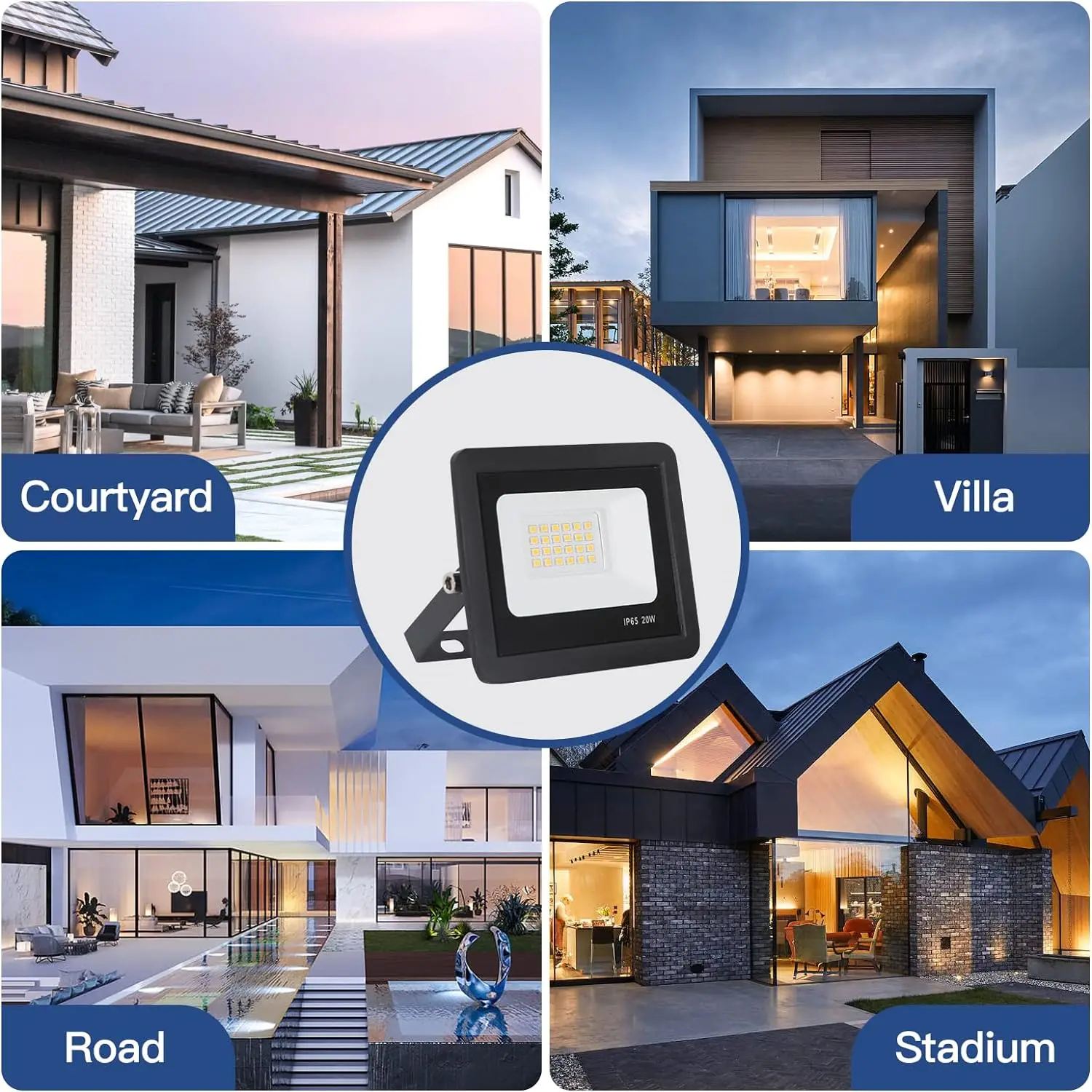 4PCS 6PCS LED floodlight reflector led Outdoor floodlight Can be used for terrace, building facade, courtyard, garden High lumen
