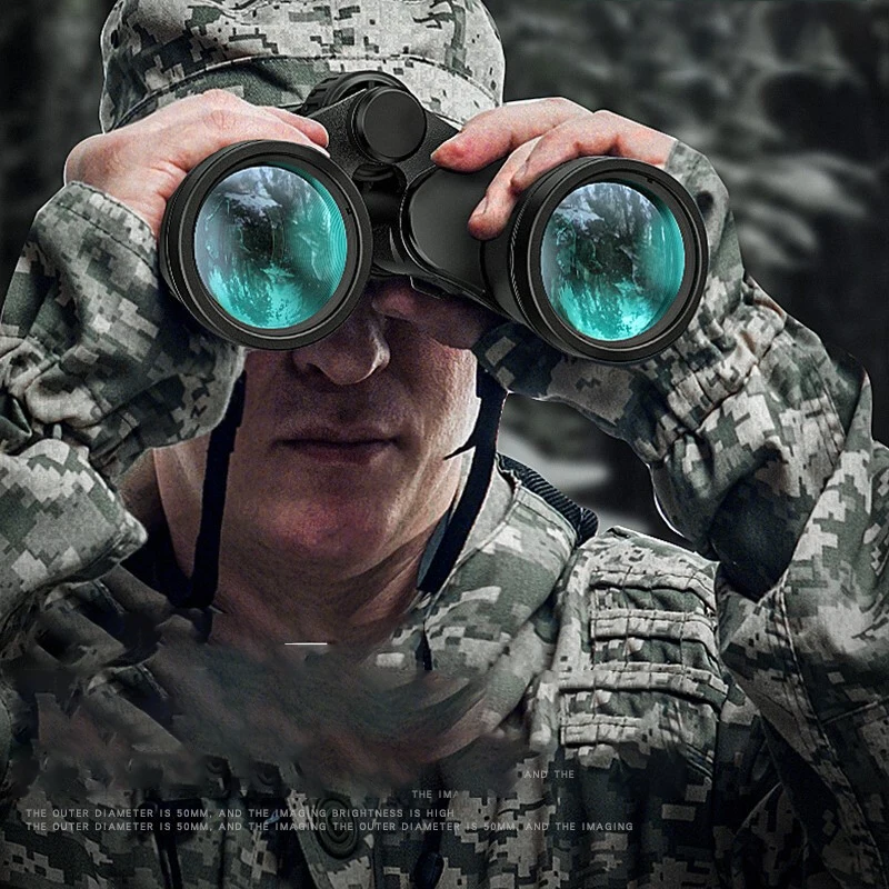 50000M German Military 20X50 Zoom HD BAK4-Prism Powerful Binoculars Long Range Professional Telescope Low Night Vision Camping binoculars telescope
