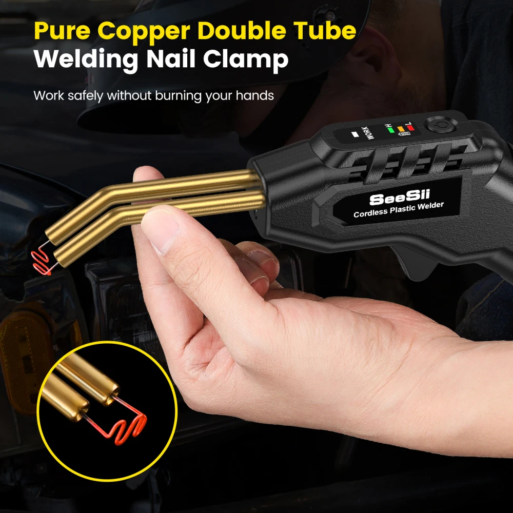 40W Plastic Welders Kit Hot Stapler Plastic Welder Heat Gun 4.0Ah Soldering Iron