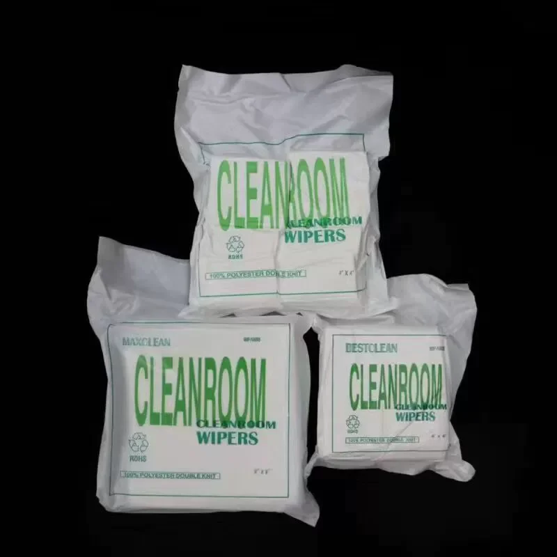 ללא מוך פוליאסטר נקי מגבונים 4x4/6x6/9x9 עבור תחזוקת מדפסת uv, תיקון מסך טלפון, עדשה מצלמה ואלקטרוניקה נקייה