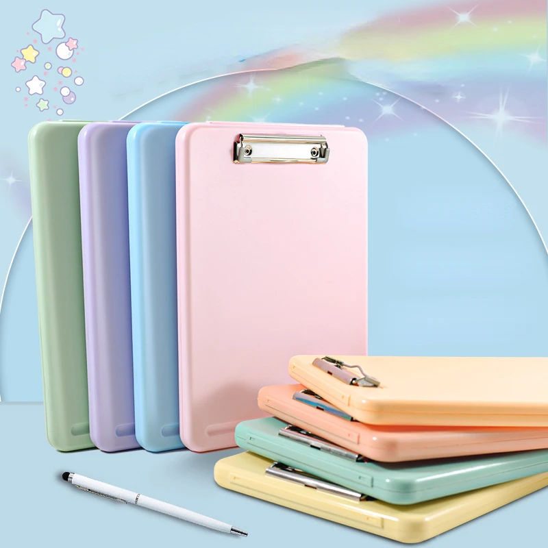 1pcs Plastic Storage Clipboard File Box Case Document File Folder Clipboard Office storage box file folder