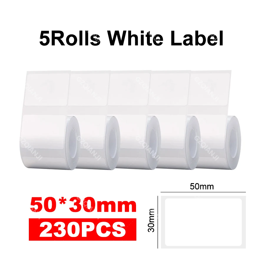 5Rolls 50X30mm