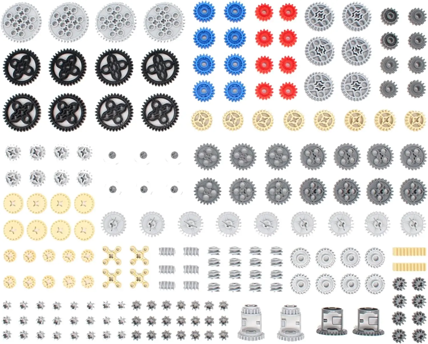 117PCS Gear and Axle Set for Technic Parts Compatible with Mainstream Technic Parts, DIY Gears Assortment Pack for