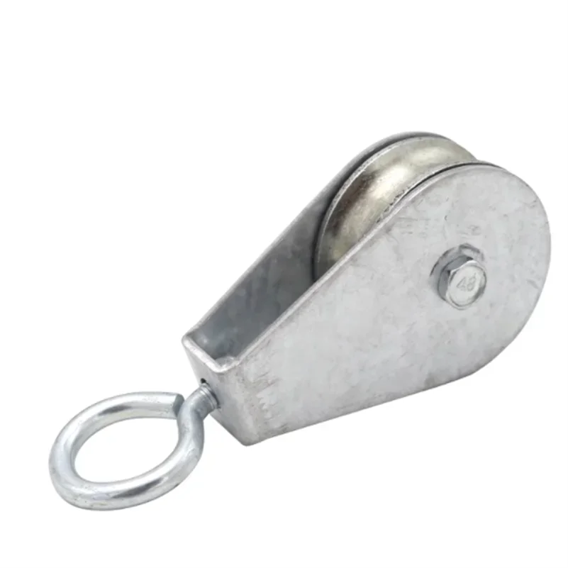 Crane Cable Suspension Pulley Lifting Ring Bearing Pulley Micro Steel Wire Rope Support 25KG