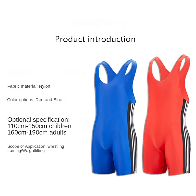 New Adult Children Weight Lifting Suit Training Competition Wrestling Suit Weight Lifting Suit Men Heavy Lifting Suits Training