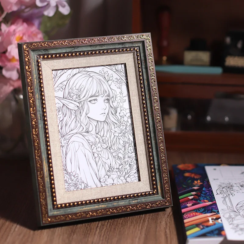 Watercolor Coloring Book for Adults Stress Relief Art Painting Sketchbook 5