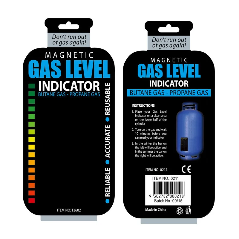 Gas Tank Level Indicator Propane Butane LPG Fuel Gas Tank Level Indicator Magnetic Gauge Caravan Bottle Temperature Measuring Stick for Measuring Tool
