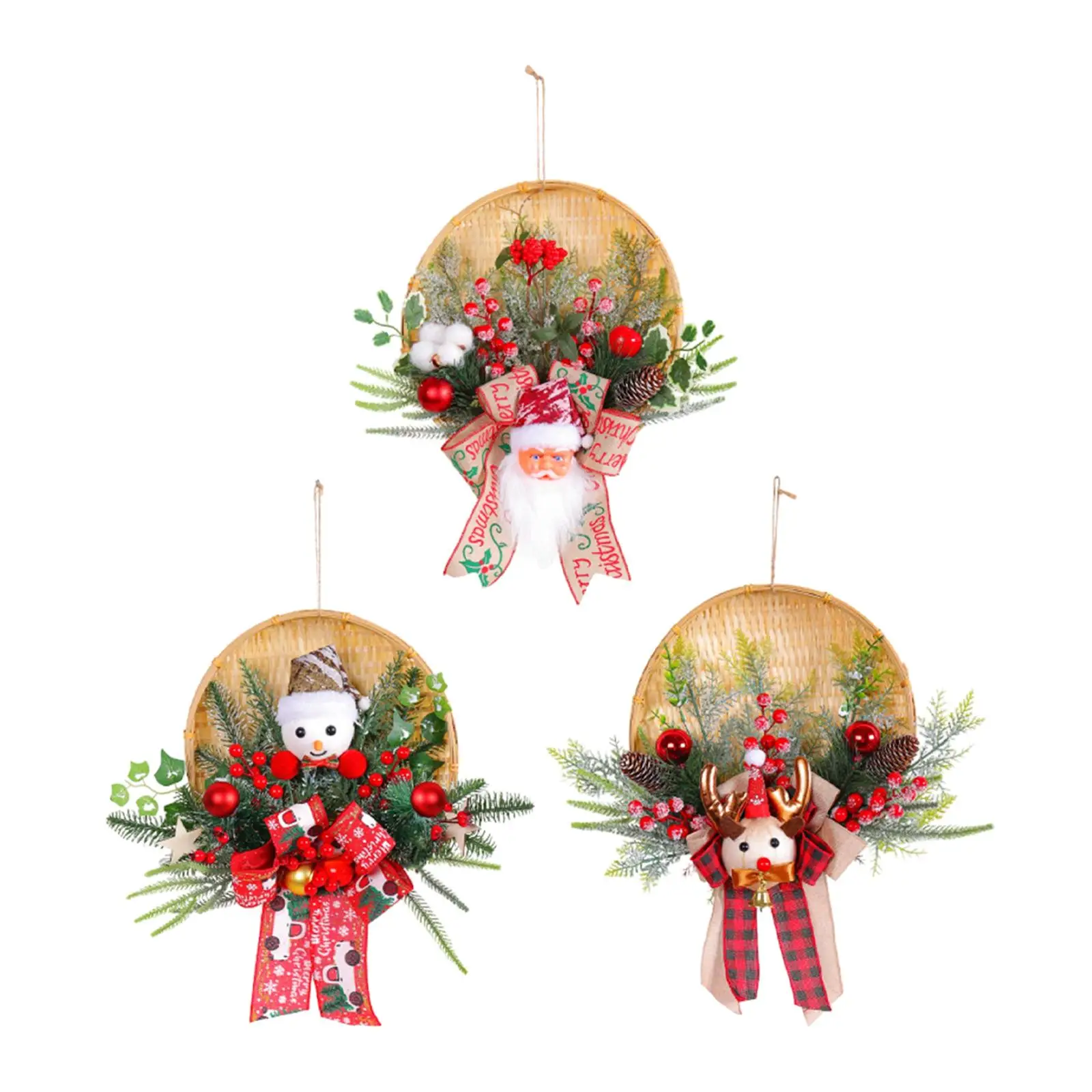 

Christmas Wreath Artificial Wreath Front Door Wreath for Home Farmhouse Room