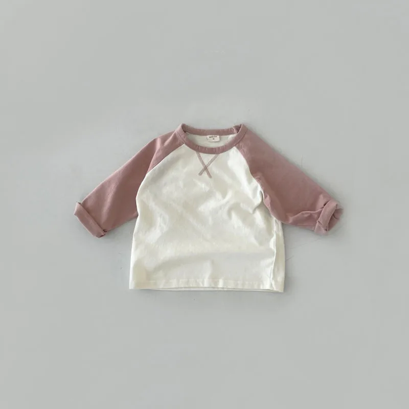 Infant Pure Cotton Bottoming Shirt Boys And Girls Casual Loose Long-sleeved Tshirts Babies Boys Simple O-neck Tops Autumn Wear 4