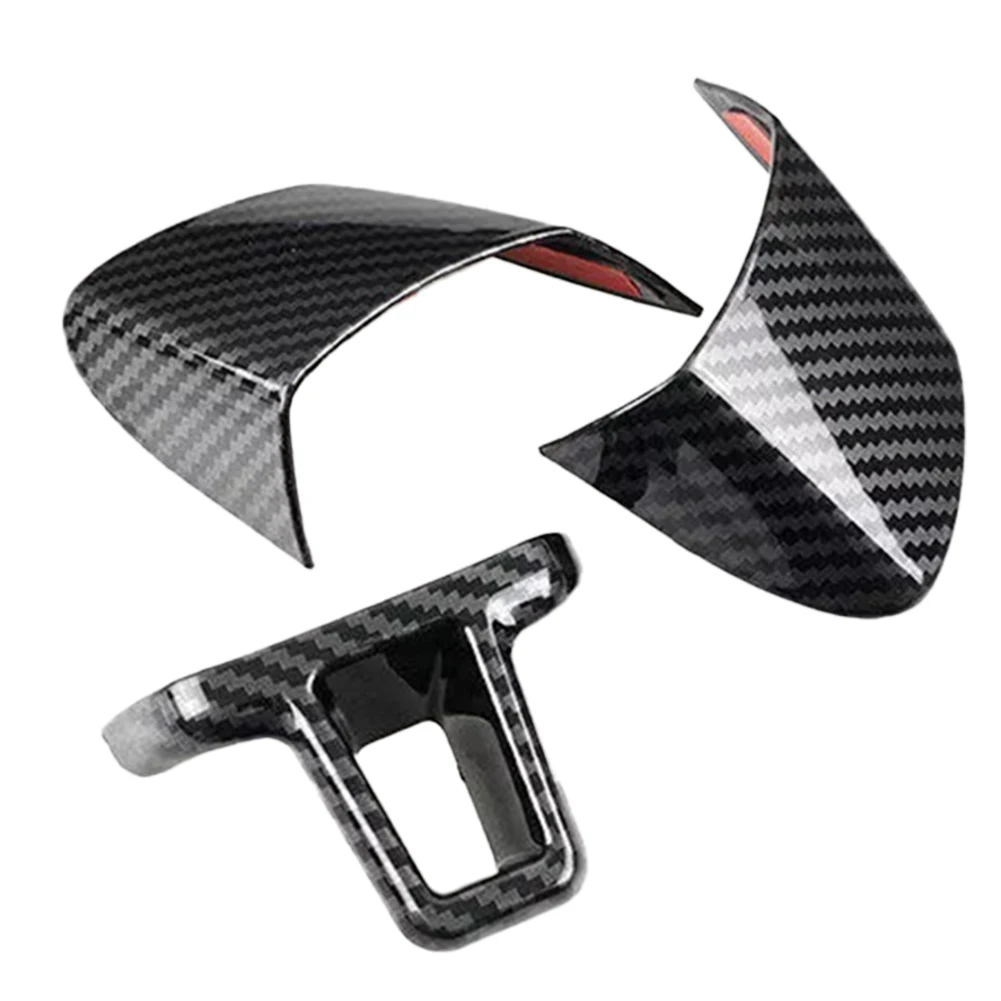 

Carbon Fiber Texture Car Carbon Texture Interior Steering Wheel Panel Cover Trim For Golf 6 & For Bora 2009 2014