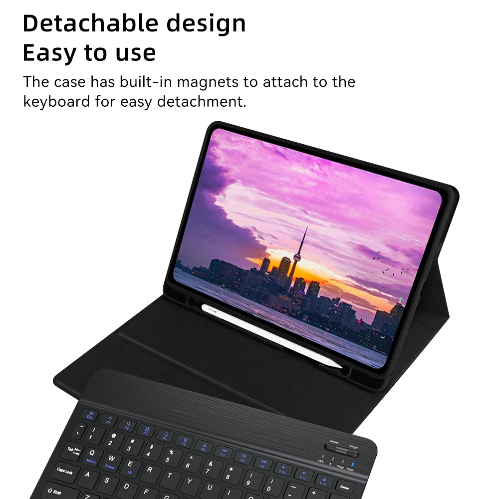 Universal iPad Keyboard Case with Adjustable Fit