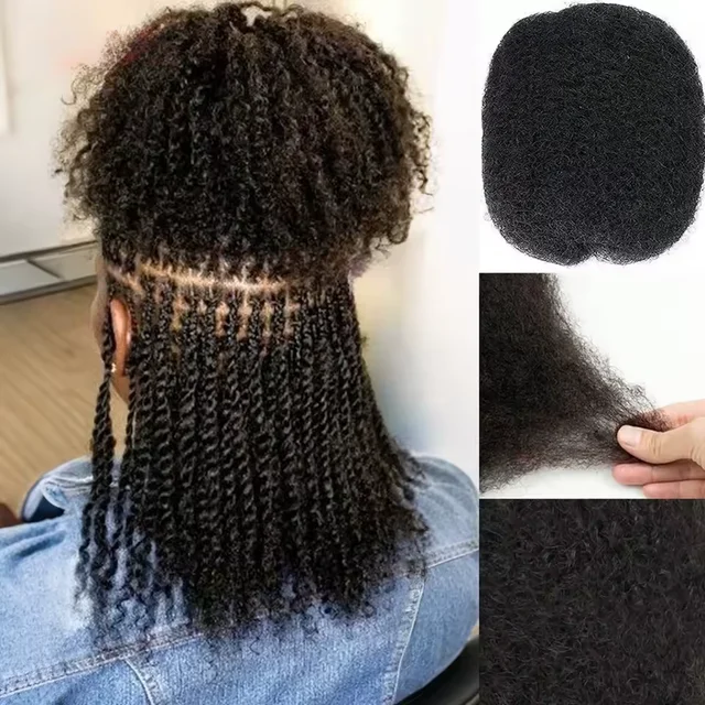 Brésilien QVR Afro Crépus En Vrac Cheveux Humains Pour Tressage Dreadlock Cheveux 50 g/pc Vierge Brun Naturel Remy Cheveux Humains Debut Extension 1