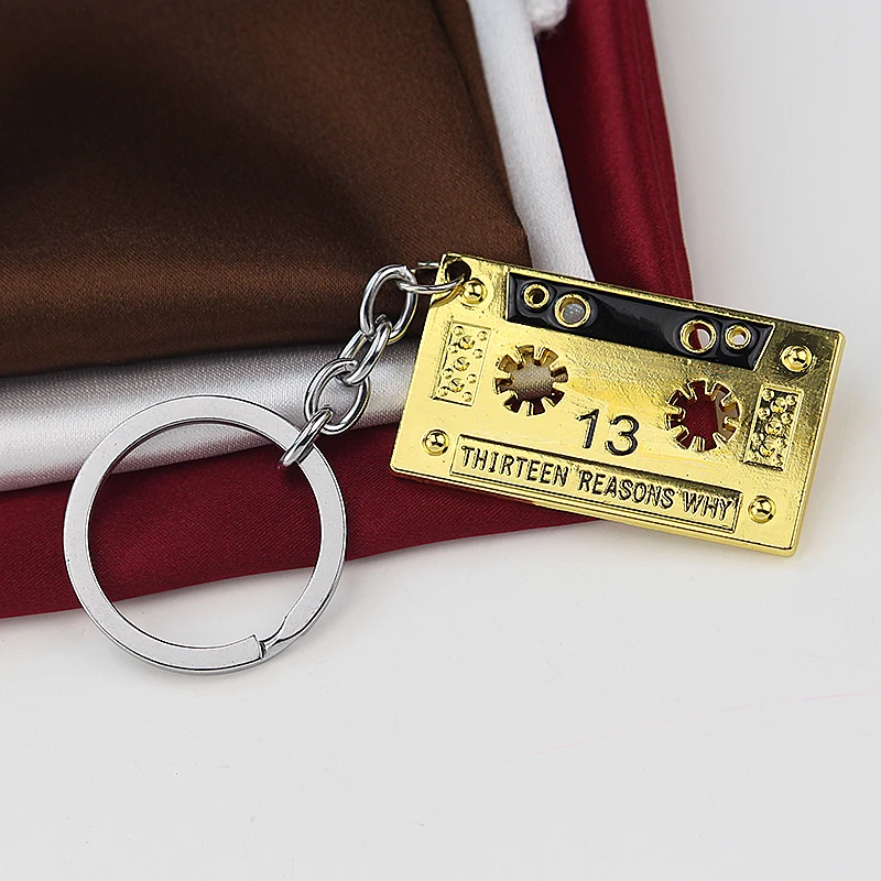 Film Cassette Tape 13 Motivi Perché Logo Portachiavi Punk Video Shape Metal Hannah Suicide Audiotape Portachiavi Donna Gioielli Regali
