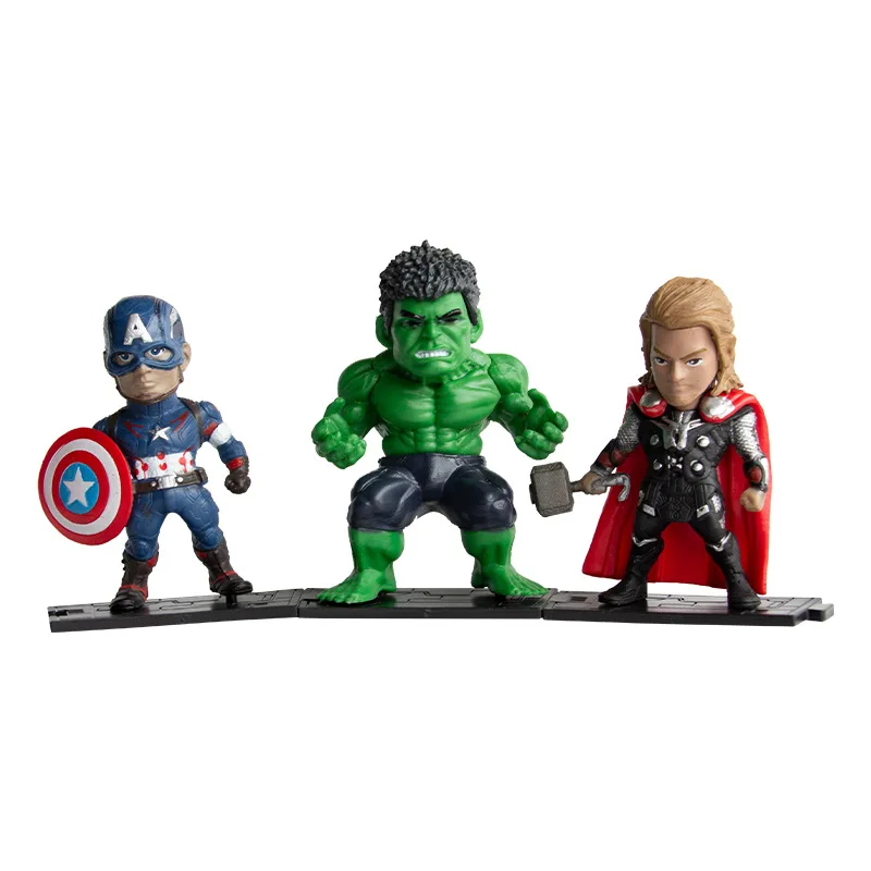 Disney Marvel Action Figure Spiderman Hulk Kids Toys Anime Model Iron Man Thor Kids Cake Decoration Figure Doll Gift Toy Kids