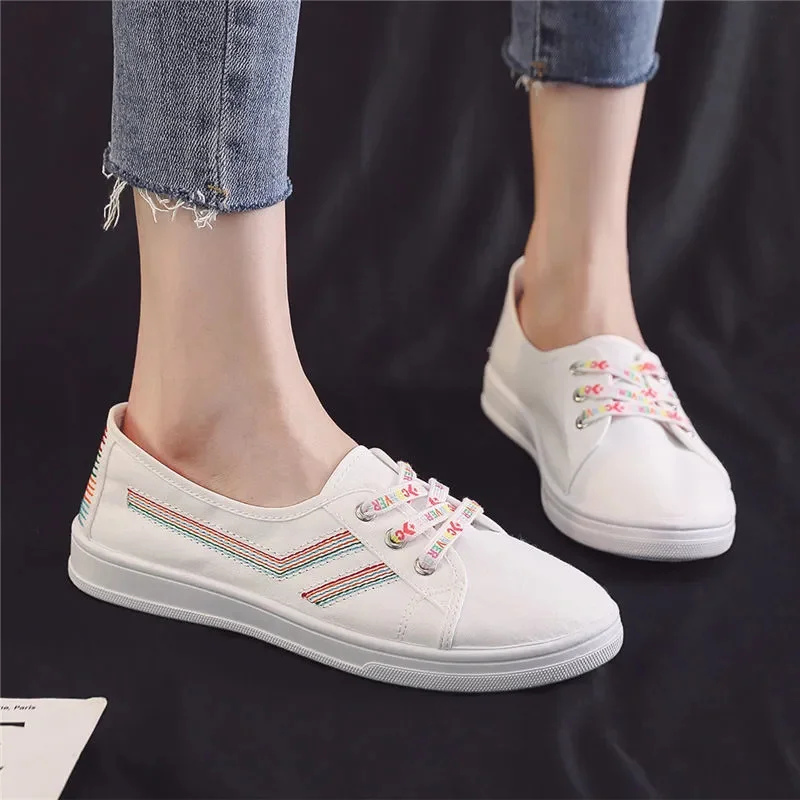 

Cresfimix Zapatos De Mujer; Женская модная белая парусиновая обувь для школьников и подростков; Удобная черная обувь на шнуровке; A1459