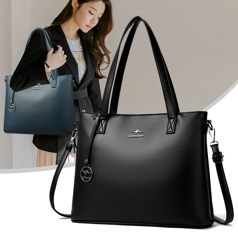 

Women's PU leather Tote Bag Large Capcity Handbags for Women Commuting Women's Bag Messenger Shoulder Bag Female Handbag wallet