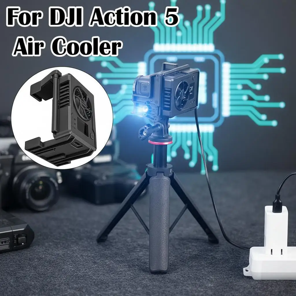 for dji OSMO Action 6/5 Pro/4/3 Action Camera Radiator Overheat Protection Air Cooler Quick Assembly Quick Release Case