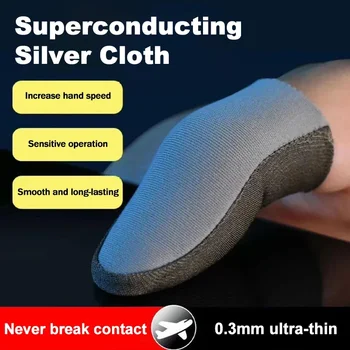 1 Pair NEW Touch Screen Finger Cover for PUBG Ultra-thin Breathable Sweatproof High Sensitivity Mobile Gaming Finger Gloves Cots 1