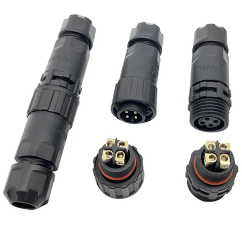 IP68 Waterproof Electrical Connector Plug - 3/4/5/6 Pin, Soldering Type, Gold Plated