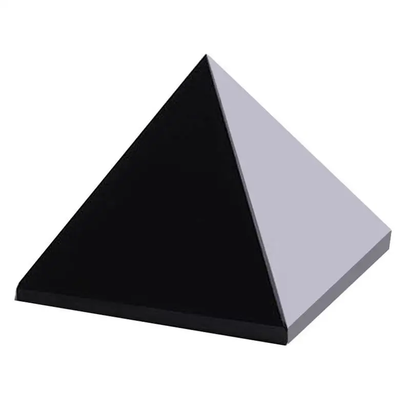 Natural Crystal Schungite Black Shungite Pyramid Tower Energy Quartz Reiki Stones For Healing Fengshui Meditation Decoration 5