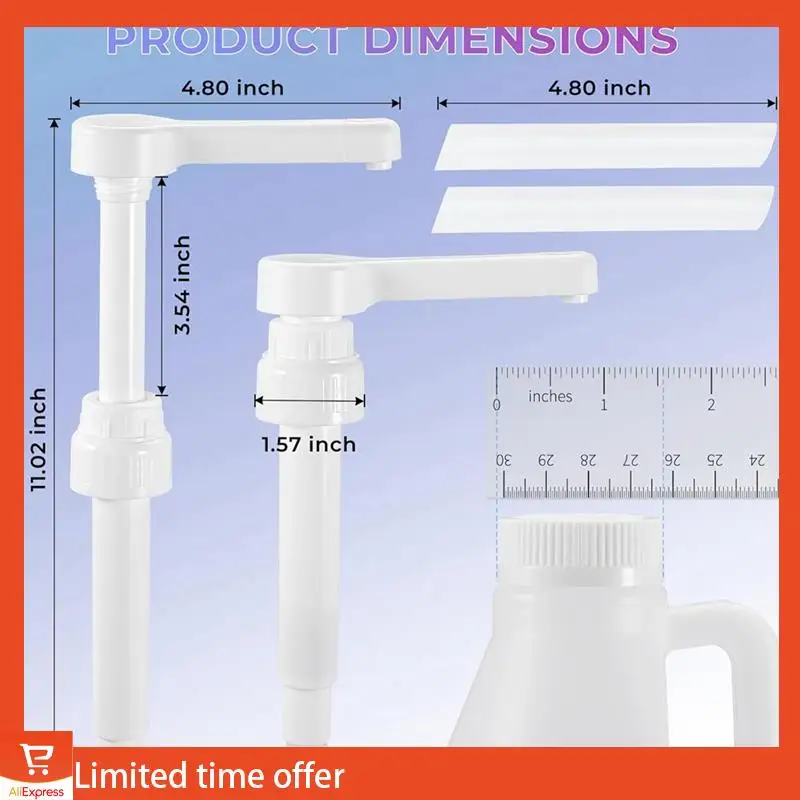 Fresh Upgraded High-Output Gallon Pump Dispenser, 2Pcs Heavy-Duty Leak Proof Large Resin Pump Dispenser