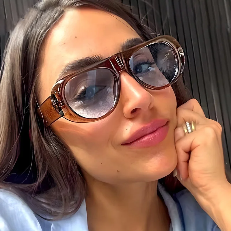 Nouvelles lunettes de soleil ovales femmes hommes Cool marque concepteur lunettes de soleil colorées femme mâle en plastique grand cadre lunettes extérieures 1 Nouvelles lunettes de soleil ovales femmes hommes Cool marque concepteur lunettes de soleil colorées femme mâle en plastique grand cadre lunettes extérieures 1