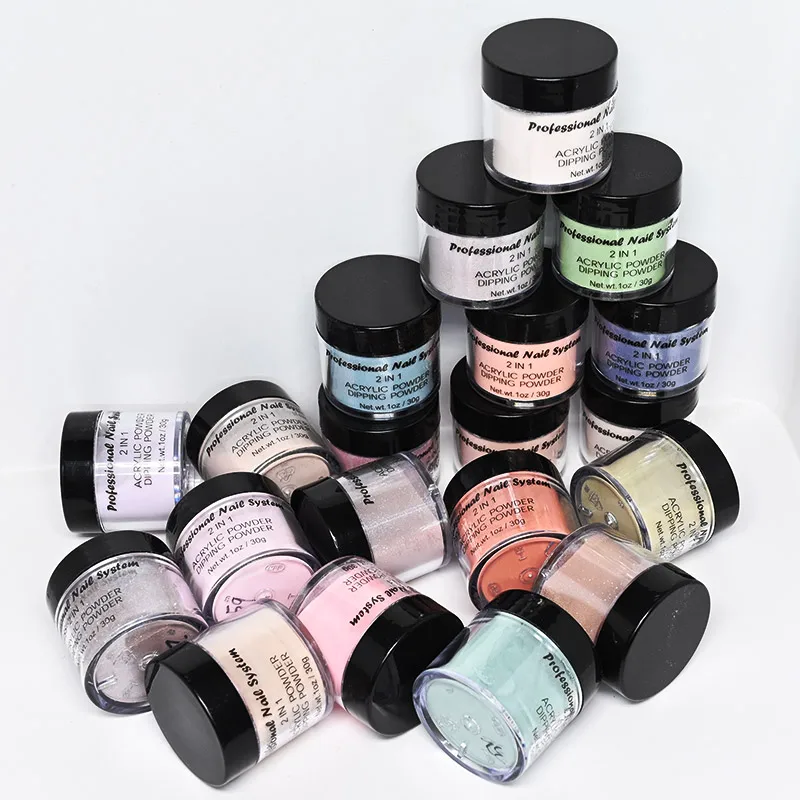 Nail Powder Nail Pigment Nail Glitter Nail Decoration Nail Decorations 2 IN 1 Acrylic&Dipping Powder Nail Dust Pigment Powder French Dip Nail Glitter Pigment For Manicure Gel Polish FAW53