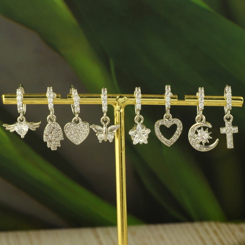 Whoolesales 50pcs Nose Hoop Septum Jewelry Body Piercing Daith Cartilage Earrings Small Hoop Nose Rings Nose Piercing Jewlery