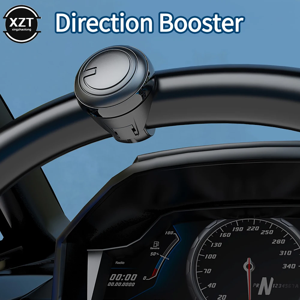 Turning Steering Wheel Spinner Knob 360 Degree Rotation Metal Bearing Power Handle Ball Shaped Booster Universal Fit