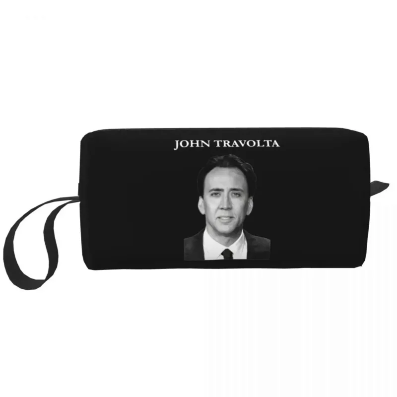 

Nicolas Cage John Travolta Face Off Cosmetic Bag Women Makeup Bags Travel Daily Toiletry Bag Organizer Merch