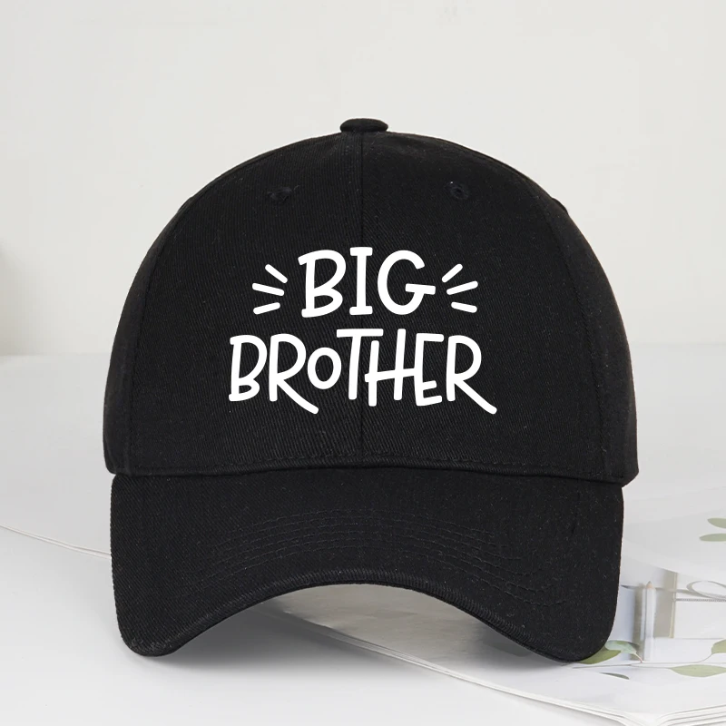 قبعة بيسبول ناعمة الحواف مطبوع عليها حروف BIG BROTHER من Coolwind - قبعة رياضية خارجية قابلة للتعديل - قبعة متعددة الاستخدامات للرجال والنساء