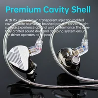 ARTTI R3 In-ear Earphone 10mm Beryllium-plated Dynamic Driver Monitor HIFI Earphone, Detachable 0.78 2pin/Type-c Connector Cable 2