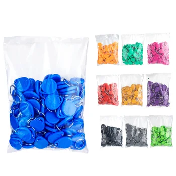 100pcs RFID TK4100 Read-only Keykobs Smart Card Of ID Key Tags Key Fobs 125KHz ID Card Access Control (NOT COPY,NOT Writable) 1