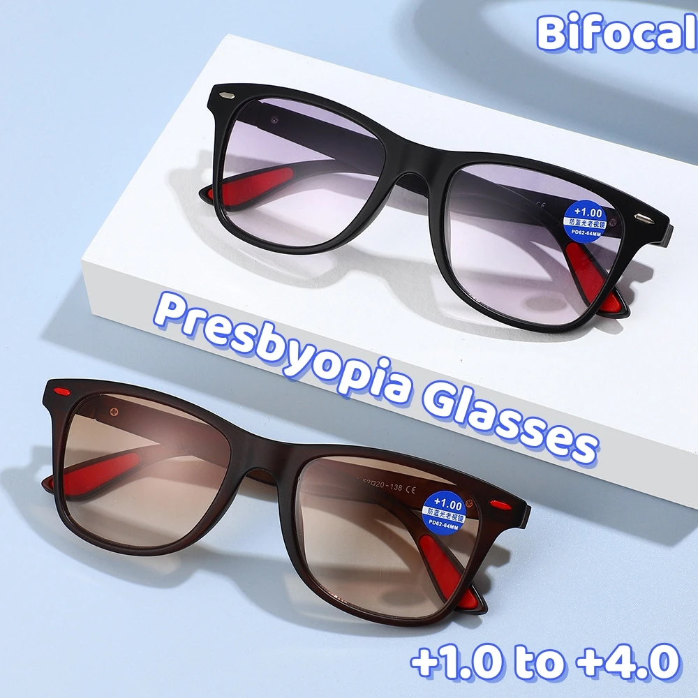 

Progressive Bifocal Reading Glasses for Middle-aged Anti Blue Light Presbyopia GlassesFar and Near Presbyopia Glasses